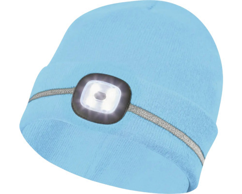 Čiapka detská s led svetlom modrá