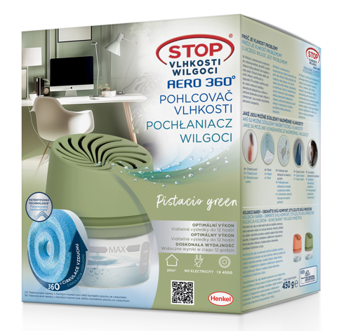 Ceresit Stop vlhkosti prístroj AERO pistáciovo zelený 450g