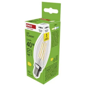 LED žiarovka Filament sviečka E14 3