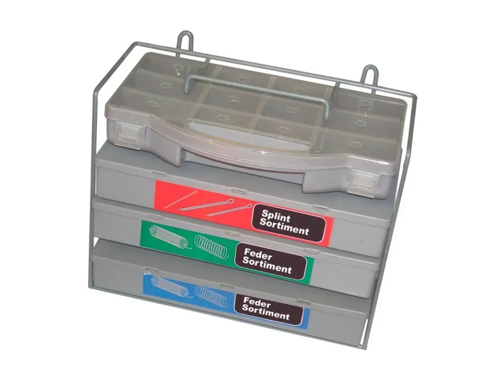 Pružiny a závlačky v organizéri