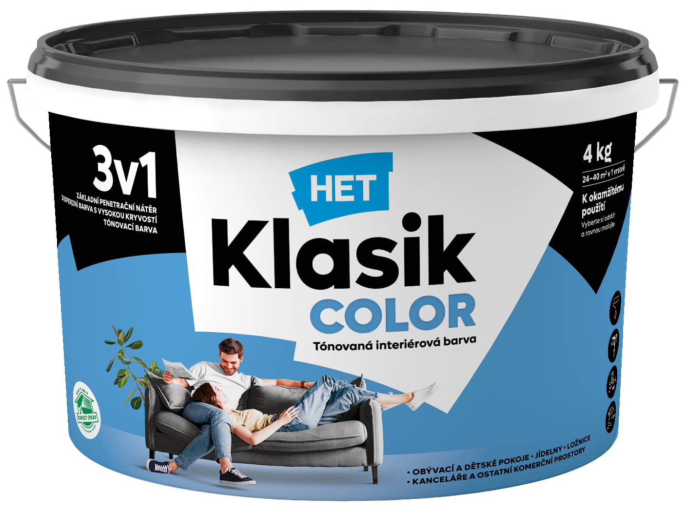 Het Klasik Color 0417 modrý 4kg
