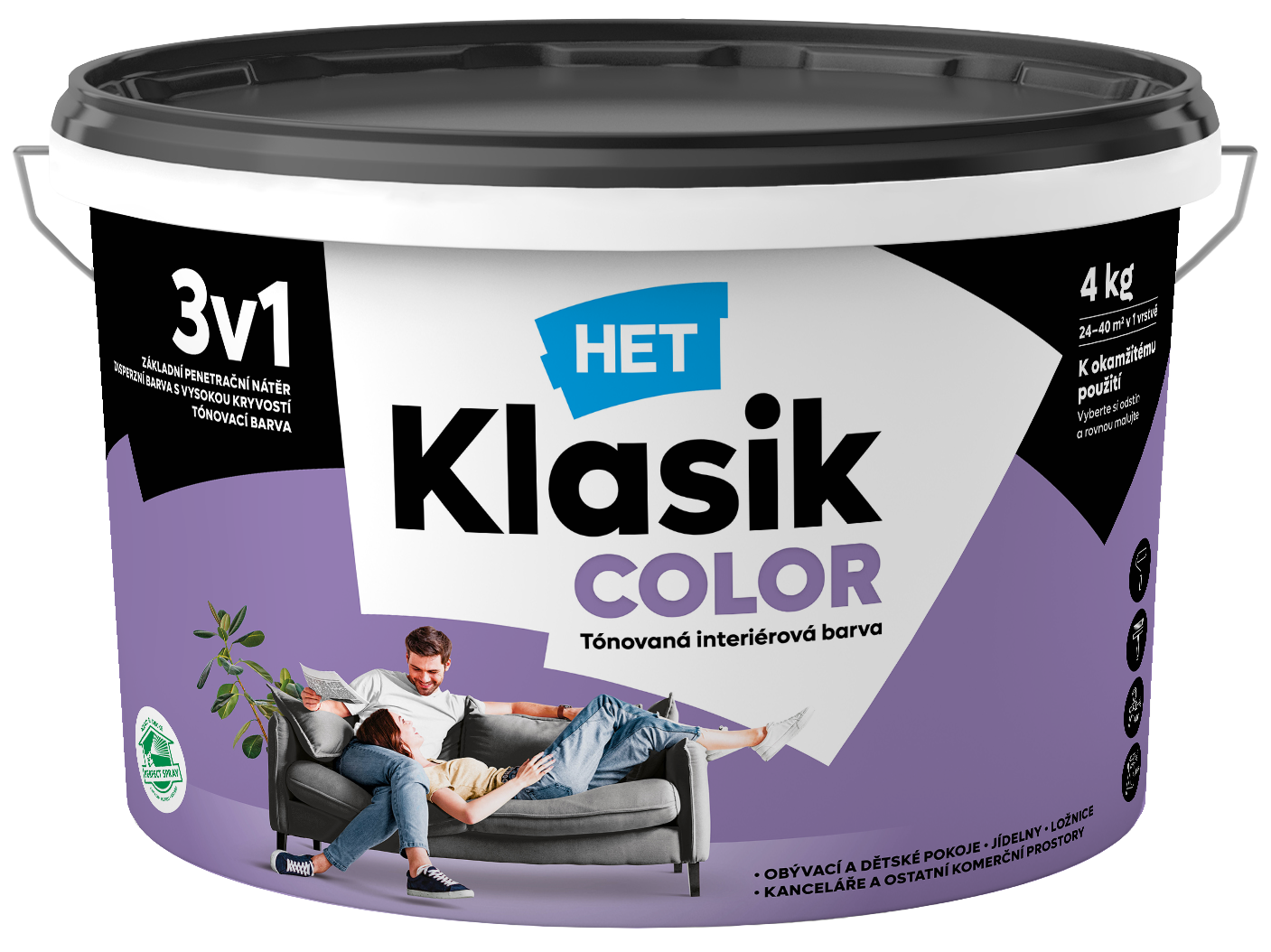 Het Klasik Color 0347 fialový 4kg
