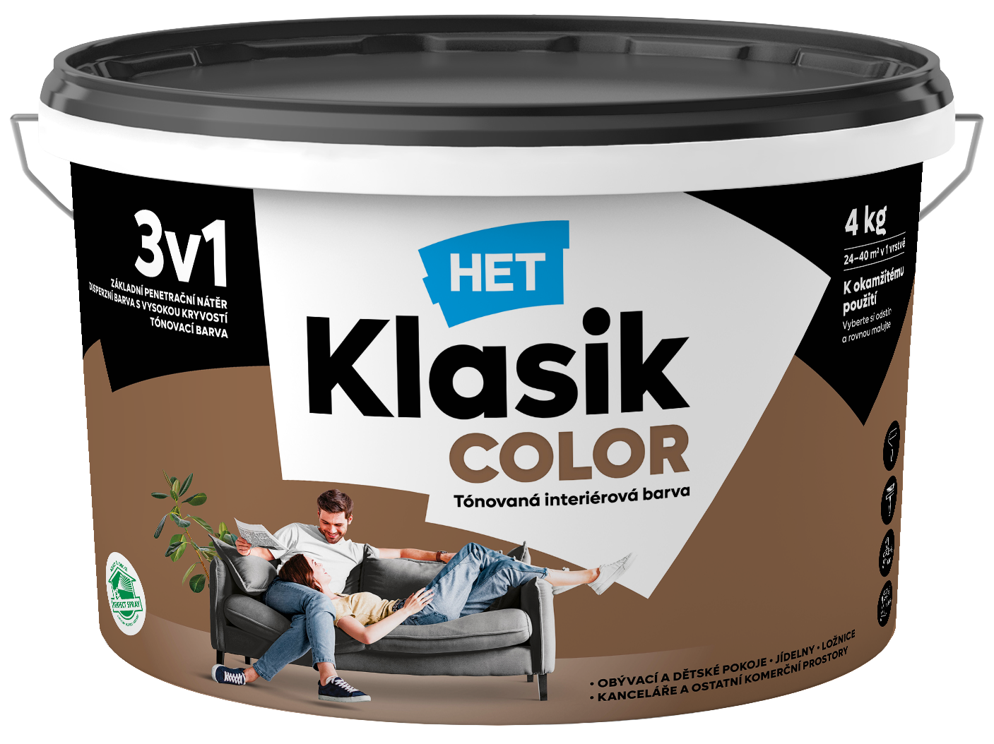 Het Klasik Color 0277 hnedý 4kg