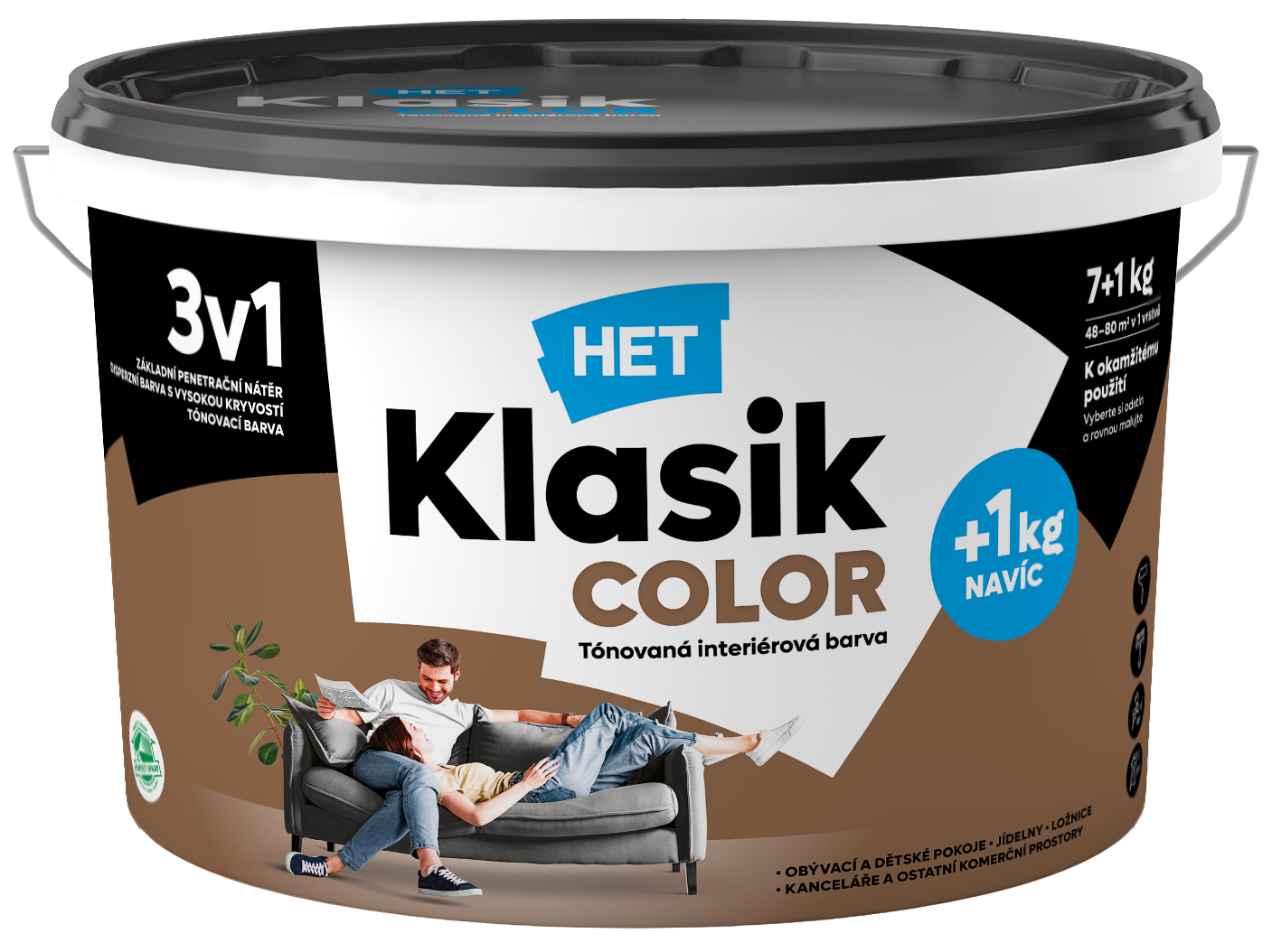 Het Klasik Color 0277 hnedý 7+1kg