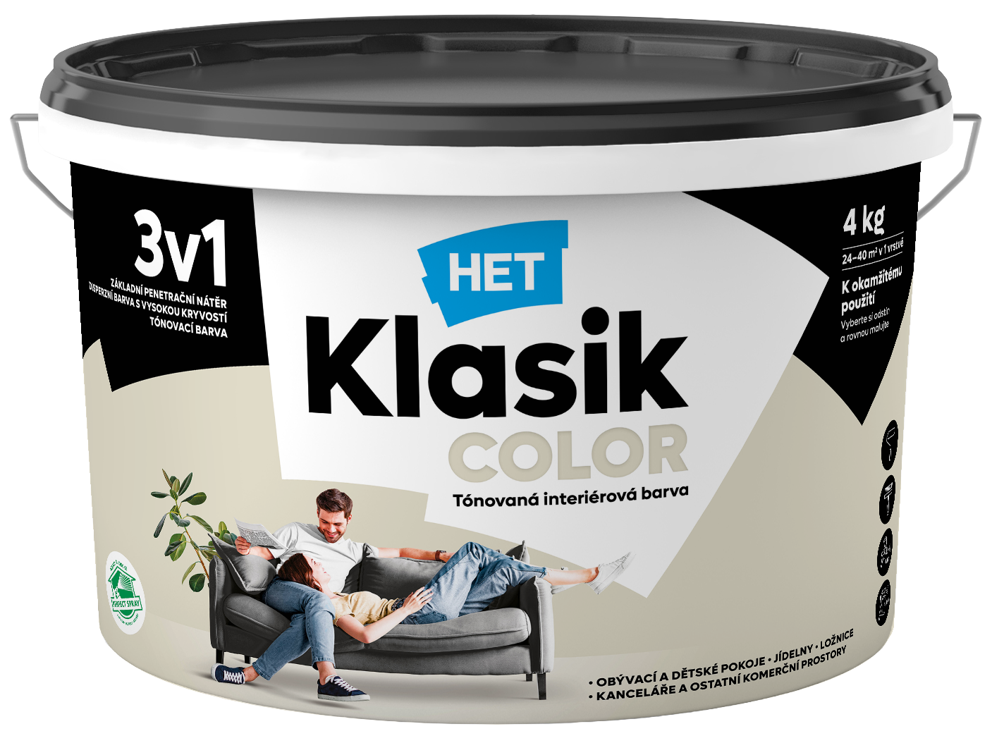 Het Klasik Color 0228 béžový mandľový 4kg