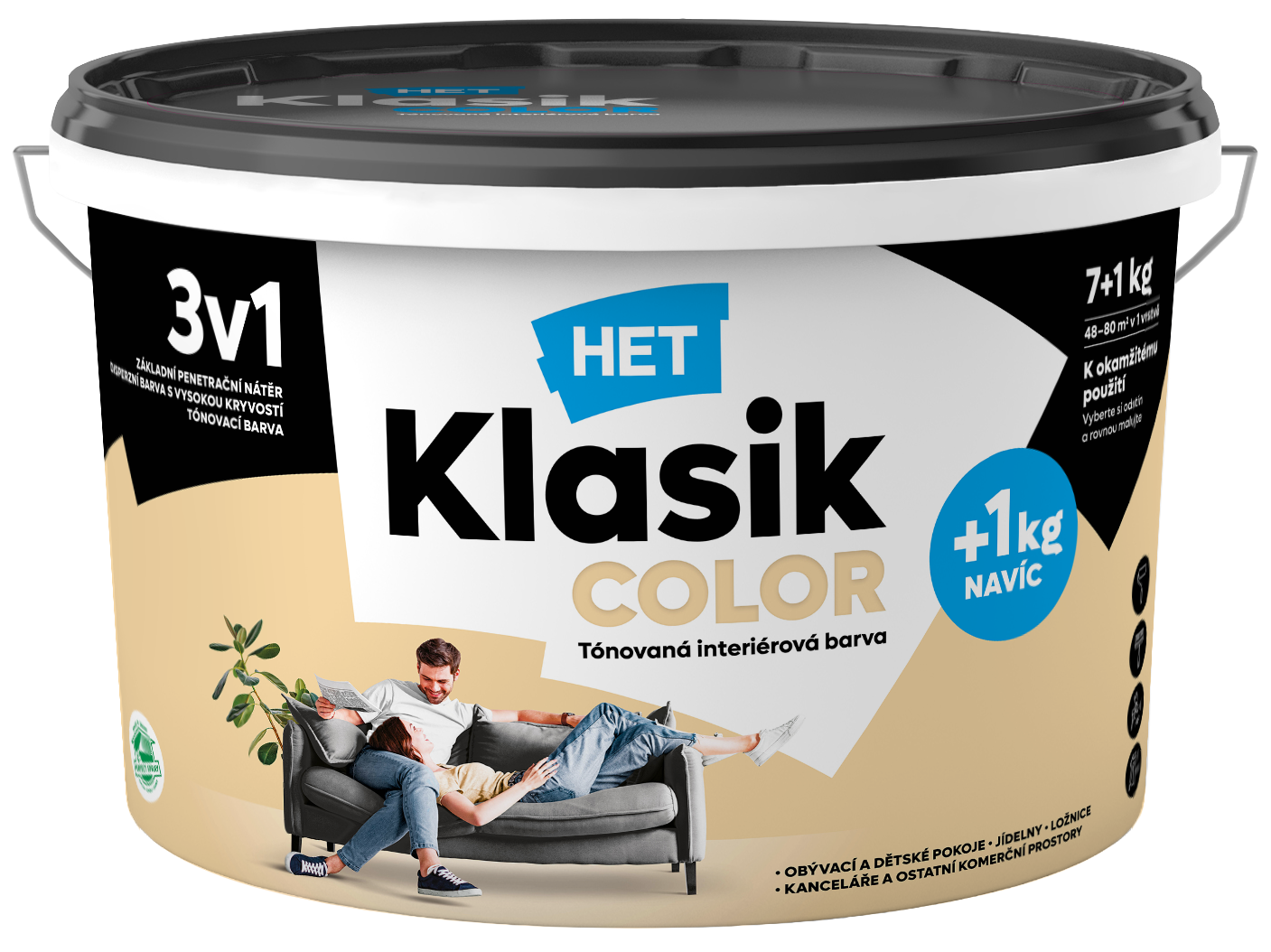 Het Klasik Color 0728 oranž broskyňový 7kg+1kg Het Klasik Color 0728 oranž broskyňový 7kg+1kg