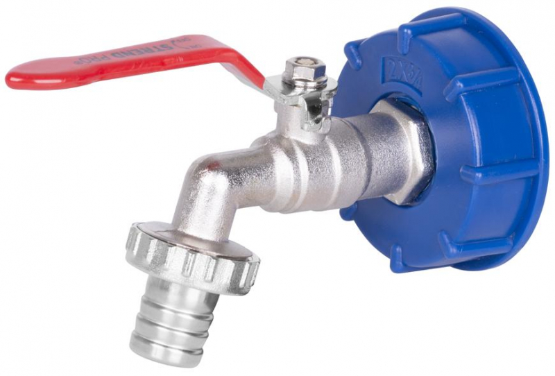 Sada ventil 1` + plastová redukcia 60mm + výpust 3/4` na IBC nádrž