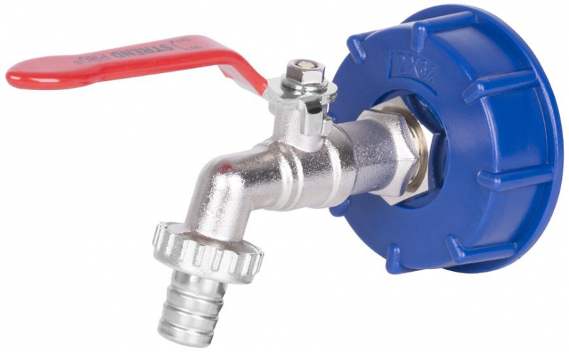 Sada ventil 3/4` (Zn redukcia 1`) + plastová redukcia 60 mm + výpust 1/2` na IBC nádrž