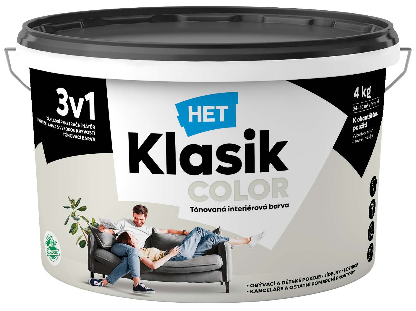 Klasik COLOR 0107 sivý ľadový 4kg new Klasik COLOR 0107 sivý ľadový 4kg new