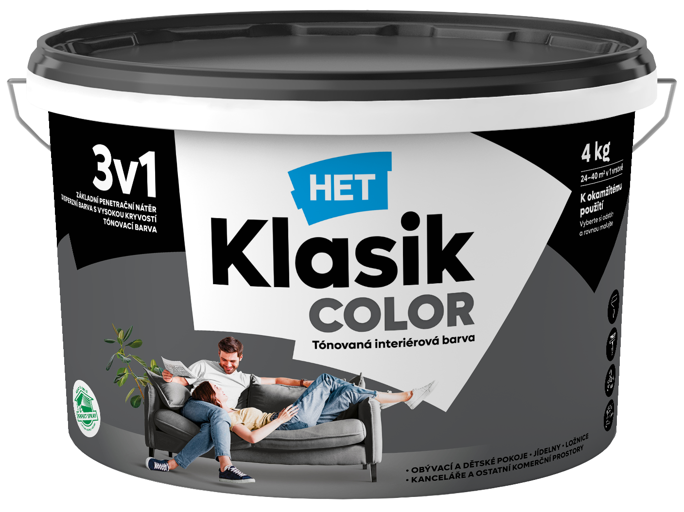 Klasik COLOR 0187 sivý antracitový 4kg new