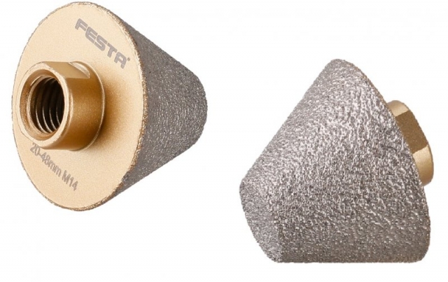 Korunka brúsna diamantová kužeľ 20-48mm M14