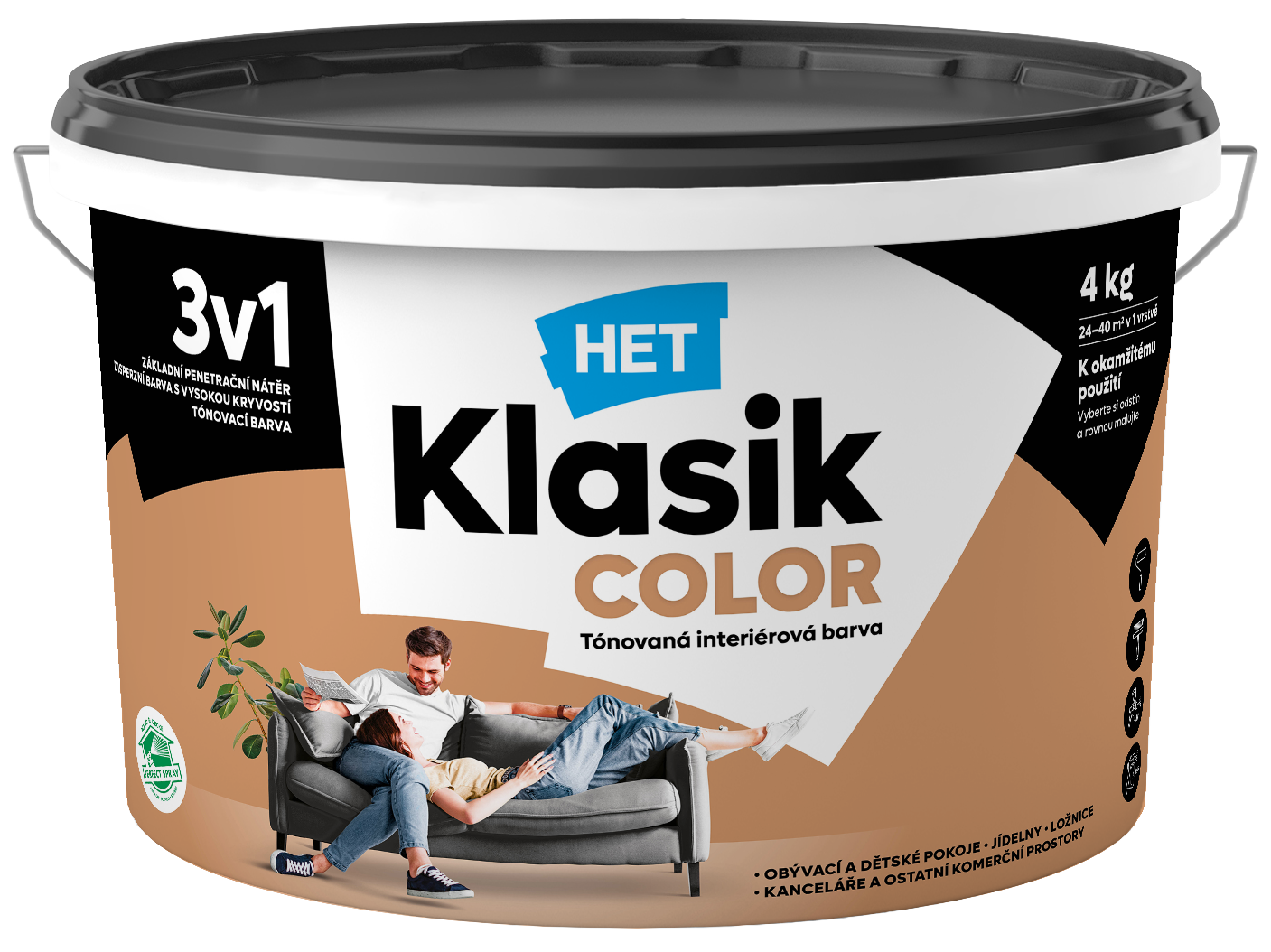 Klasik COLOR 0288 hnedý terracotta 4kg new