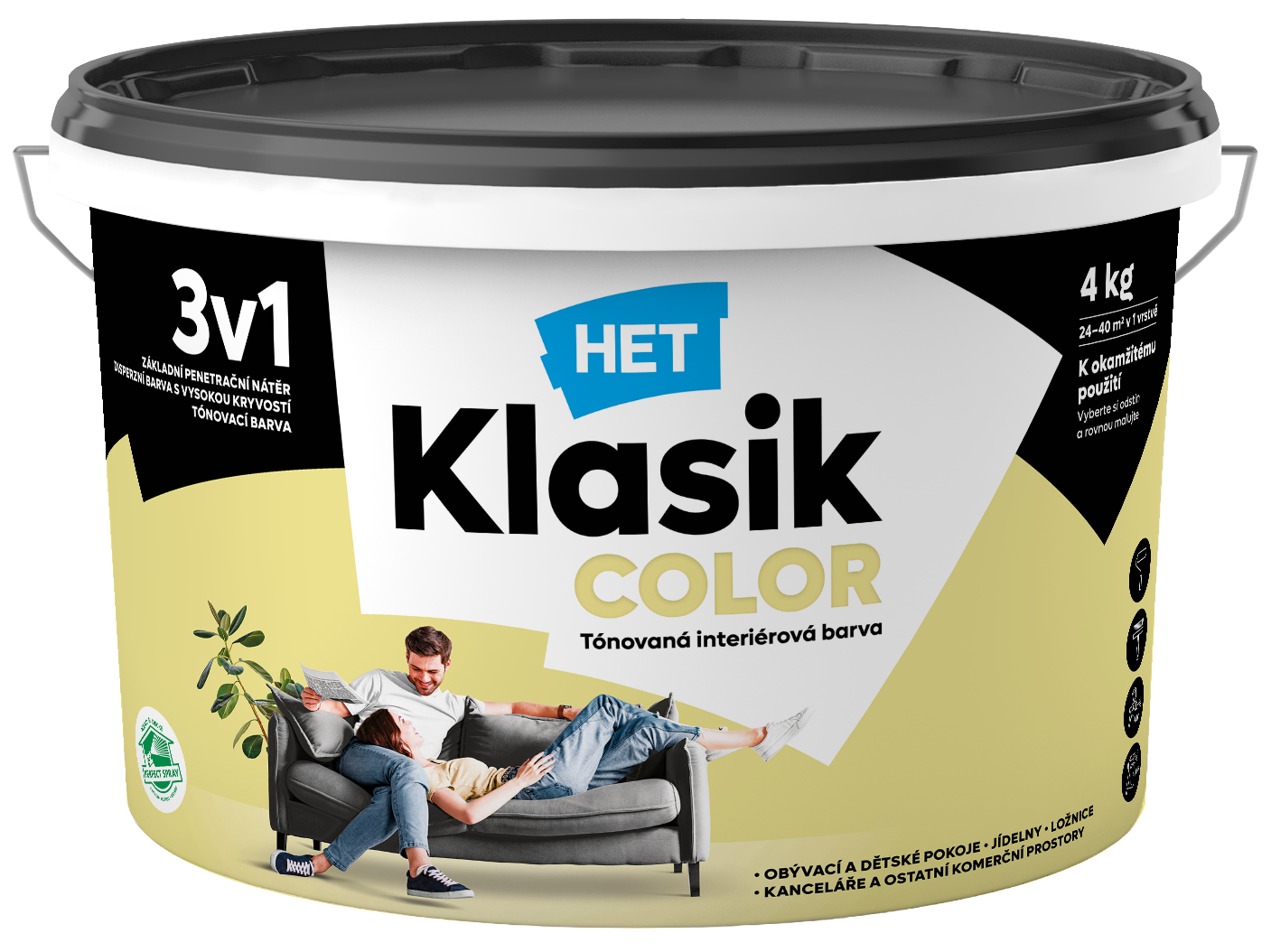 Klasik COLOR 0678 žltý mesačný 4kg new Klasik COLOR 0678 žltý mesačný 4kg new
