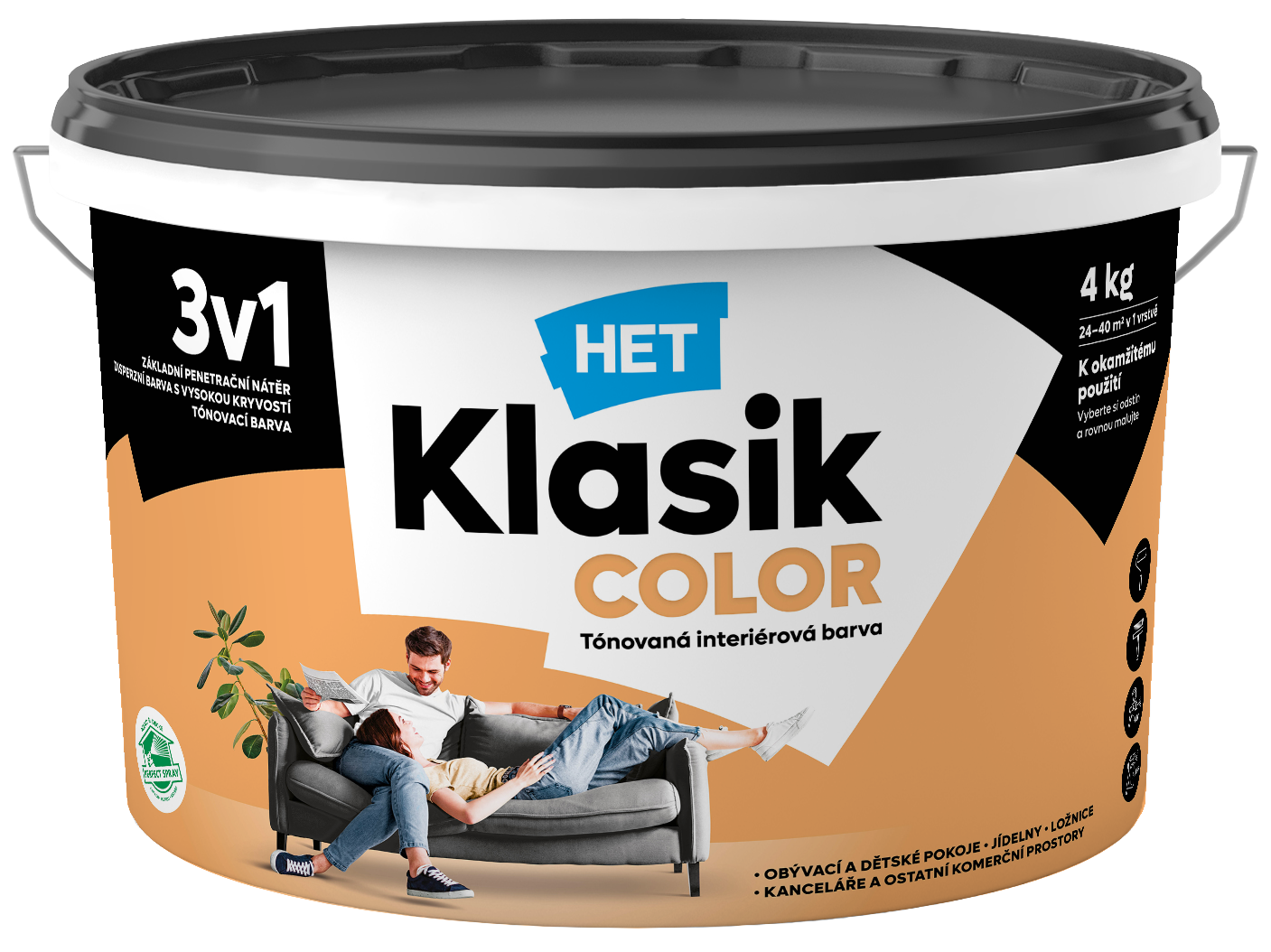 Klasik COLOR 0737 oranžový 4kg new