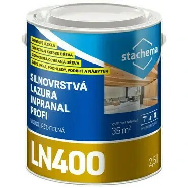 Impranal Profi LN400 mahagon 0.75L silnovrstvá vodou riediteľná lazúra