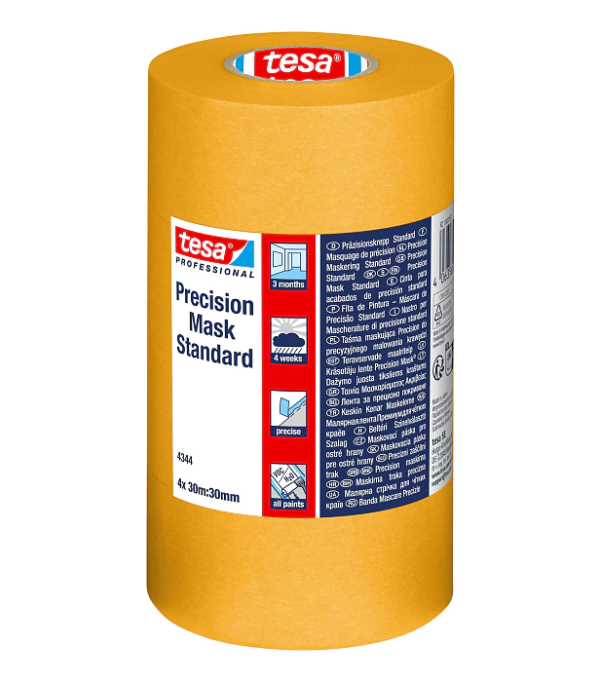 tesa® 4344 Maskovacia páska PRECISION Standard 4x30m:30mm oranžová