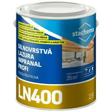 Impranal Profi LN400 orech 2.5L silnovrstvá vodou riediteľná lazúra