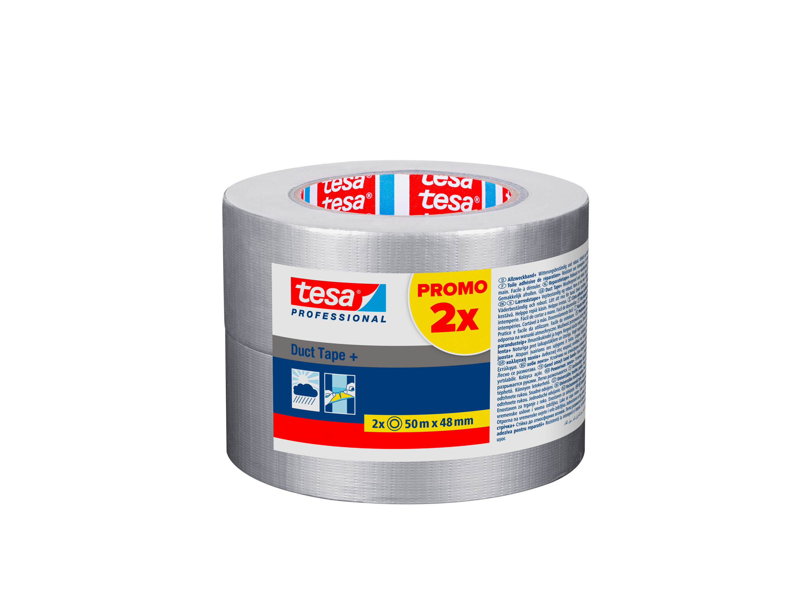 Tesa® 4619 Duct Tape Promo 2x v balení 50m/48mm