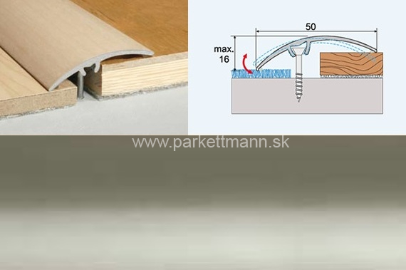 Lišta prechodová A65 93cm INOX