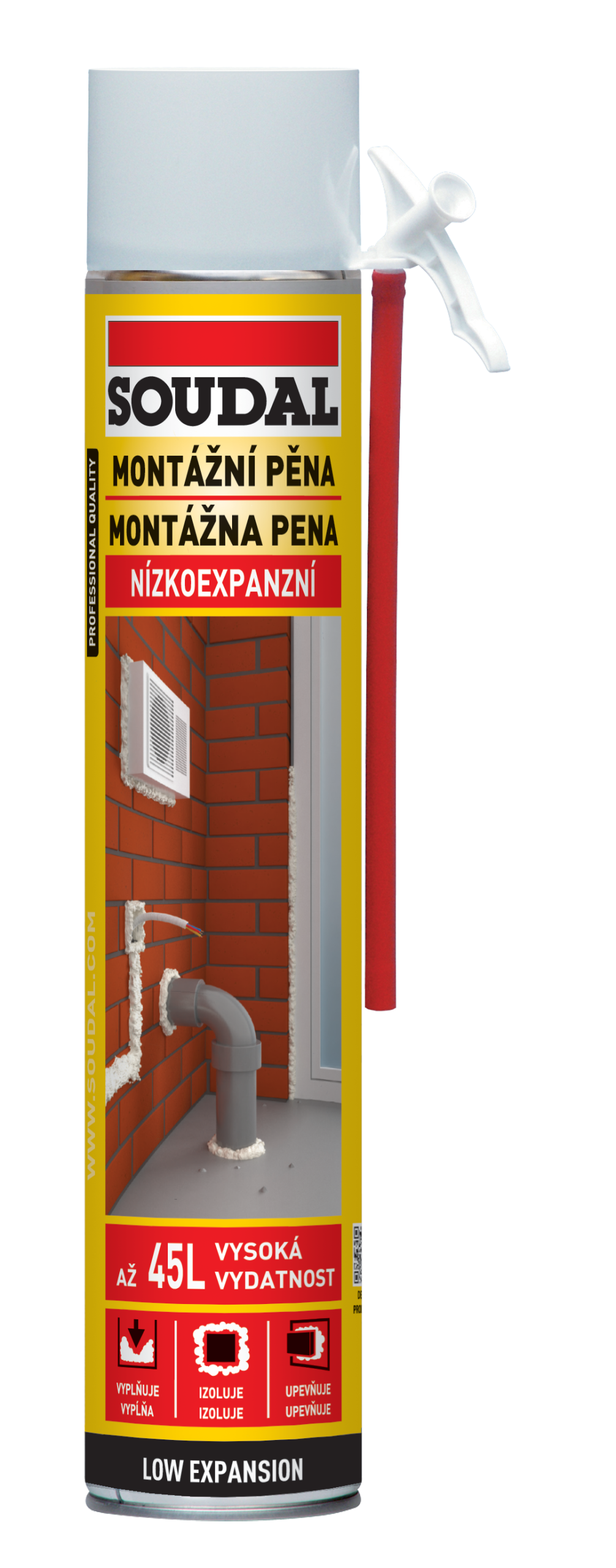 SOUDAL montážna pena nízkoexpanzná 750ml