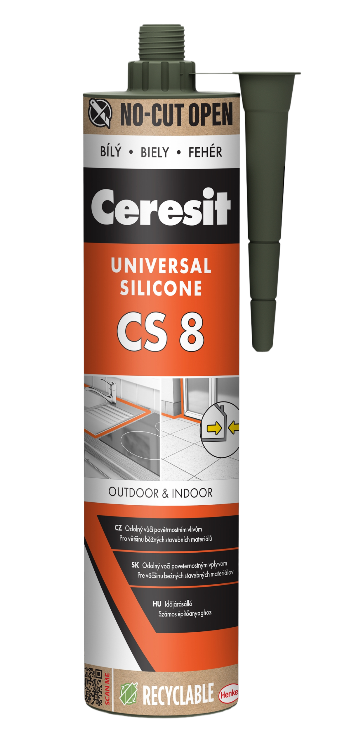 Ceresit CS8 univerzal biely 280ml NO-CUTT