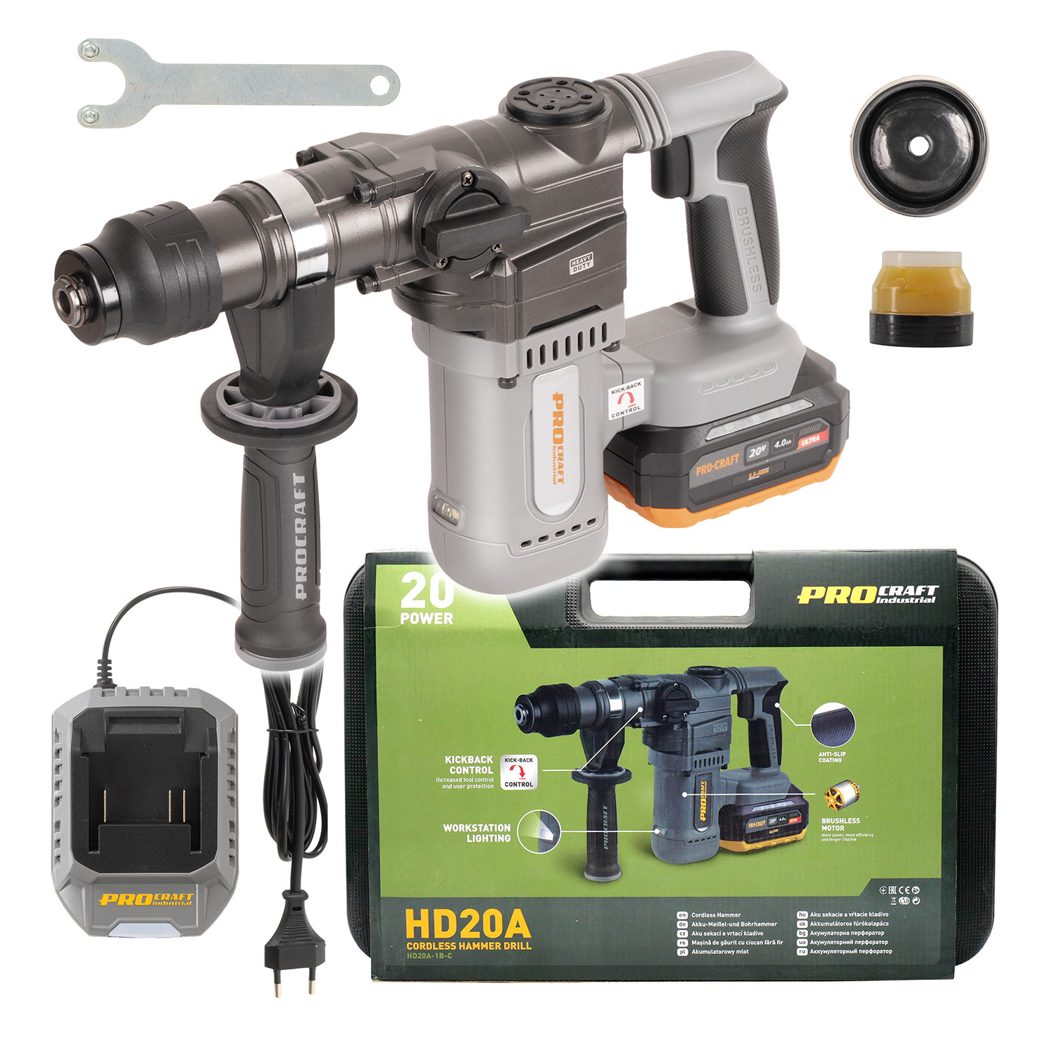 Kladivo Aku vŕtacie Procraft Industrial HD20A