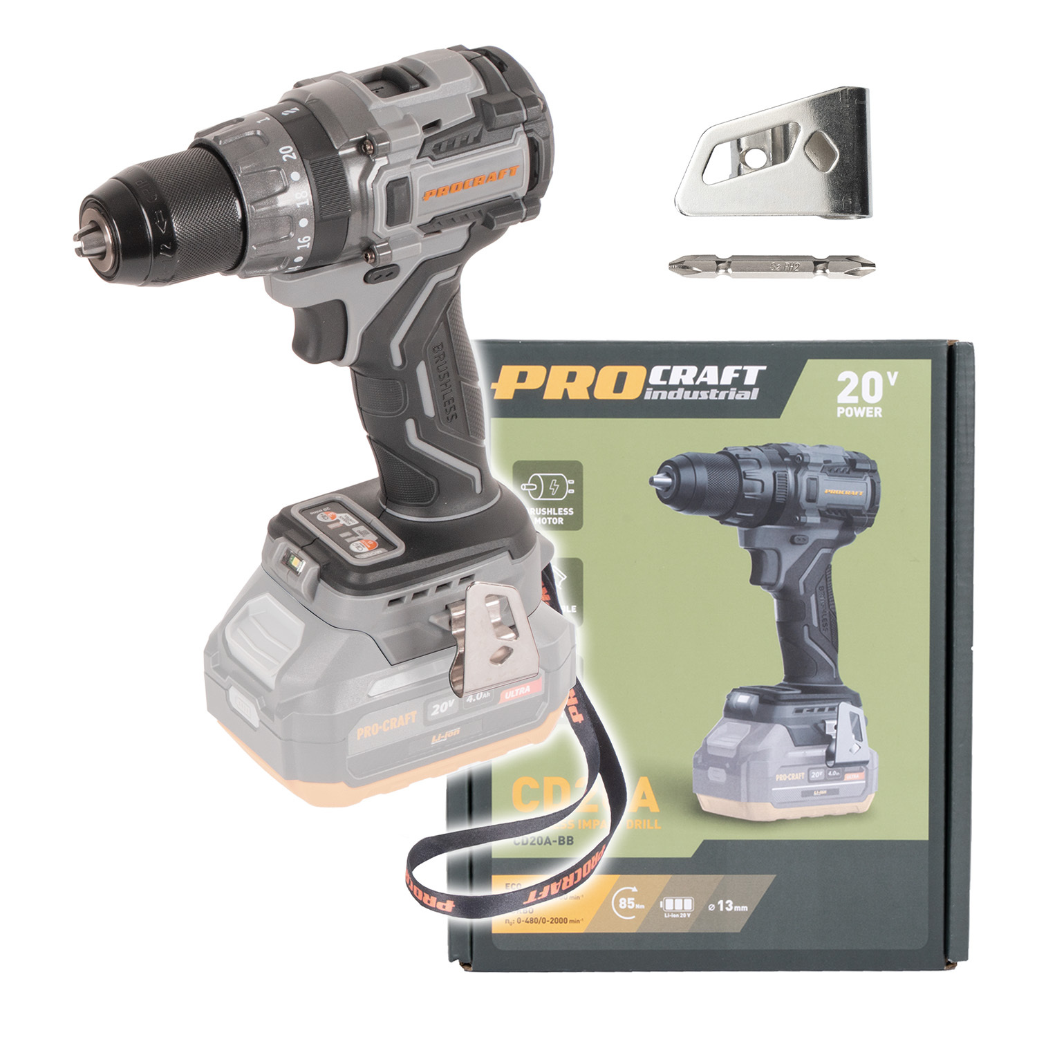 Skrutkovač Aku vŕtací Procraft Industrial CD20Abb (bez akumulátora a nabíjačky) Skrutkovač Aku vŕtací Procraft Industrial CD20Abb (bez akumulátora a nabíjačky)