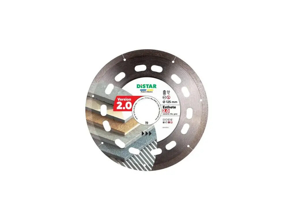 Kotúč diamantový rezací 125x1.1x22.23mm Distar Esthete 2.0mm