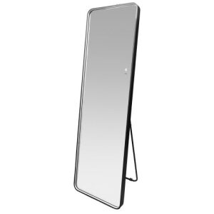 Zrkadlo hranaté 500x1700mm LED závesné aj stojaté čierny rám CN188