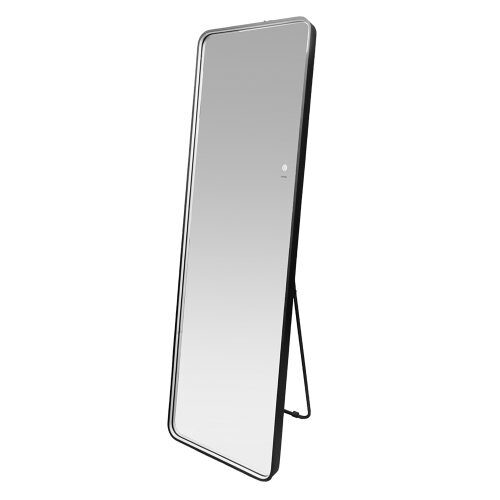 Zrkadlo hranaté 500x1700mm LED závesné aj stojaté čierny rám CN188
