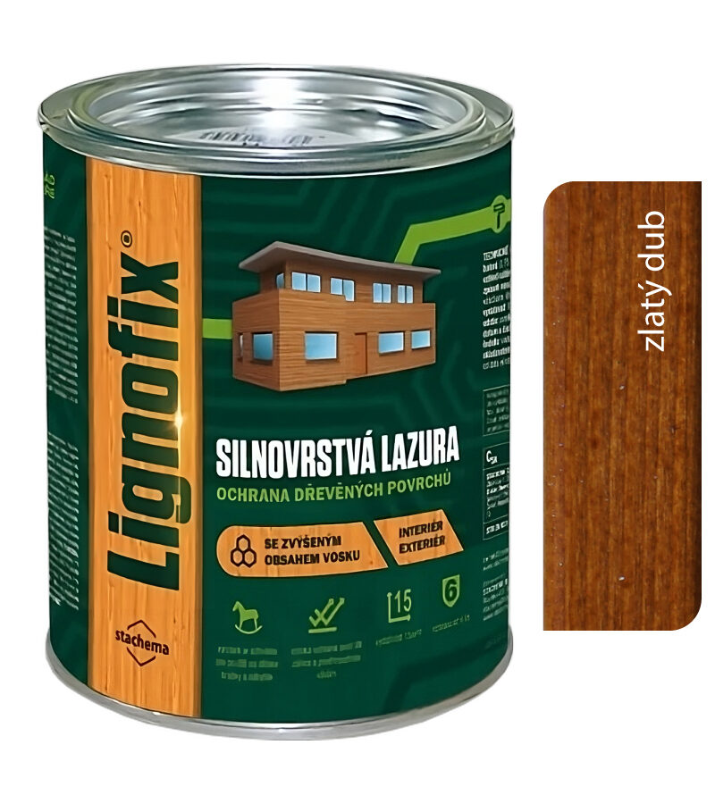 Lignofix Silnovrstvá lazúra - zlatý dub 0 Lignofix Silnovrstvá lazúra - zlatý dub 0