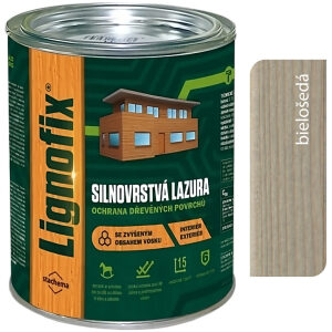 Lignofix Silnovrstvá lazúra - bielošedá 2