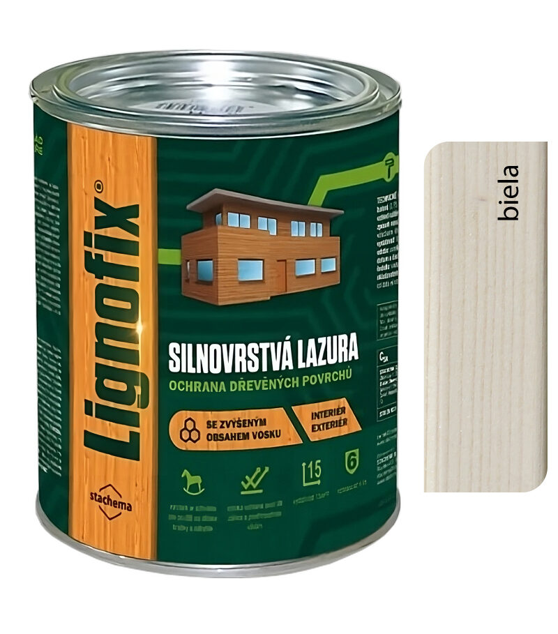 Lignofix Silnovrstvá lazúra - biela 0 Lignofix Silnovrstvá lazúra - biela 0