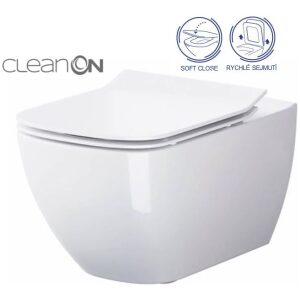 CERSANIT Set B245 Závesná misa Virgo Clean On + sedátko SLIM LW WO (S701-427)