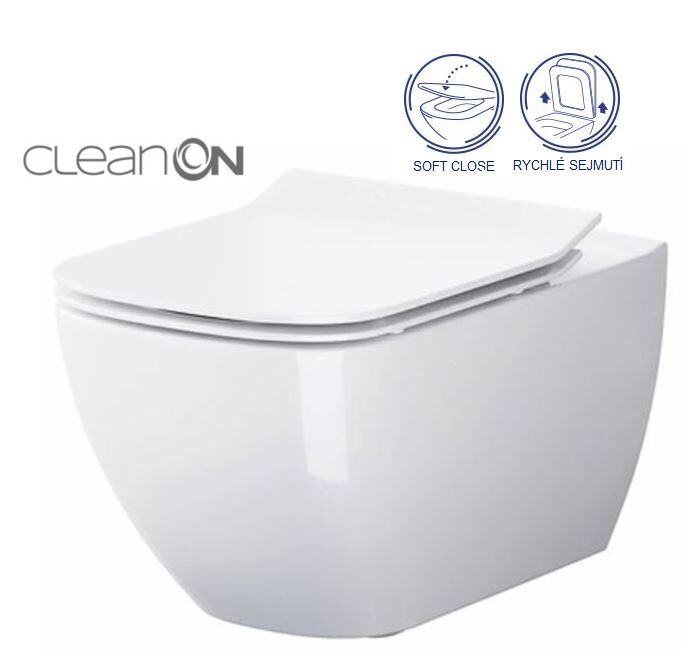 CERSANIT Set B245 Závesná misa Virgo Clean On + sedátko SLIM LW WO (S701-427)