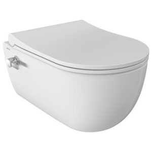 WC závesné V-Tondo 36x54.5cm Rimless+bidetový set+slim sedátko Bocchi403