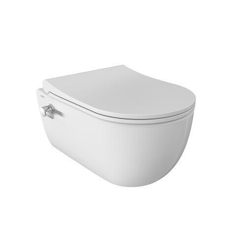 WC závesné V-Tondo 36x54.5cm Rimless+bidetový set+slim sedátko Bocchi403