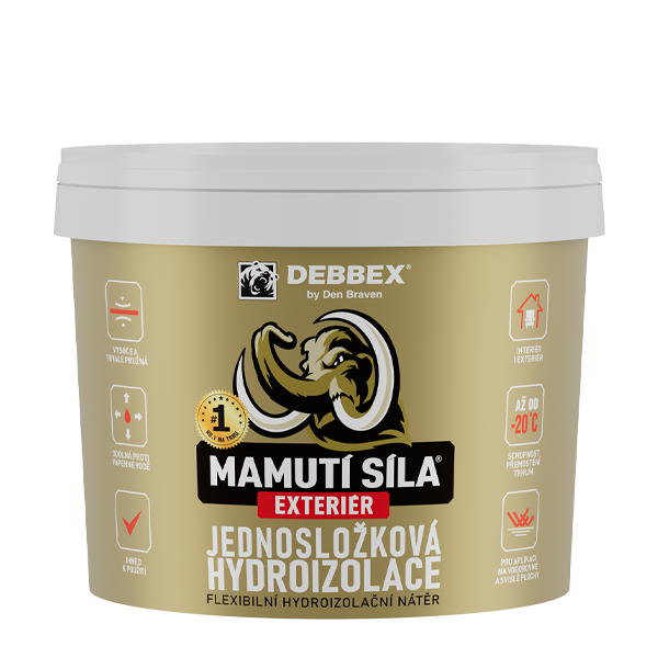 Hydroizolácia jednozlož. Exteriér 5kg Mamutia sila Hydroizolácia jednozlož. Exteriér 5kg Mamutia sila