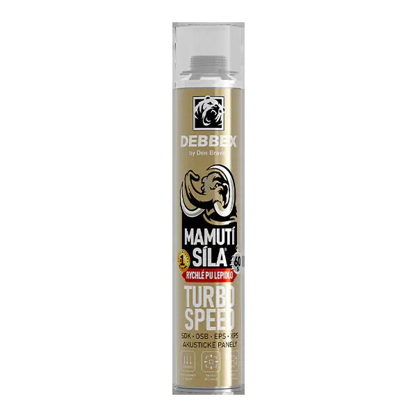 PU pena Turbo speed 60sek. 750ml pištoľová Mamutia sila