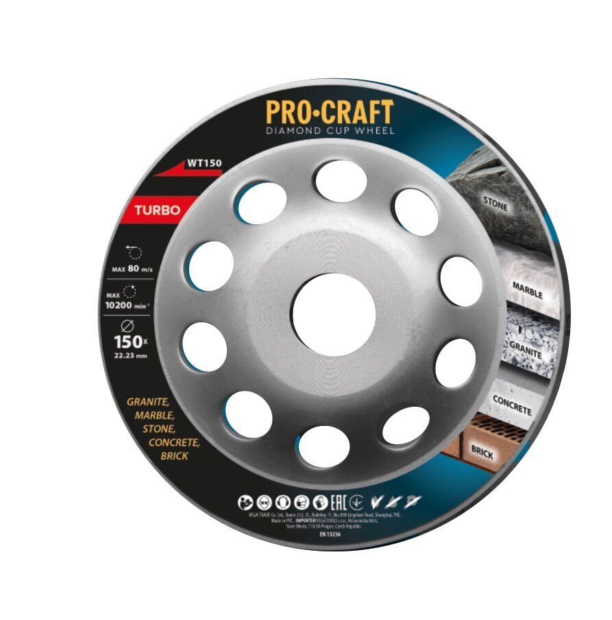 Kotúč brúsny Procraft WT150 Turbo