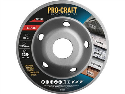 Kotúč brúsny Procraft WT125 Turbo Kotúč brúsny Procraft WT125 Turbo