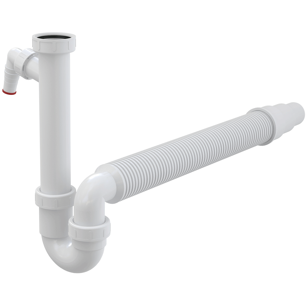 Sifón trubkový drezový DN50/440 s pripojkou 17-23mm prevlečenou maticou G6/4  A83-DN50/40